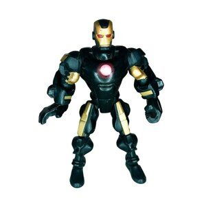 Marvel Super Hero Mashers Iron Man War Machine Black Gold 6" Action Figure 2014